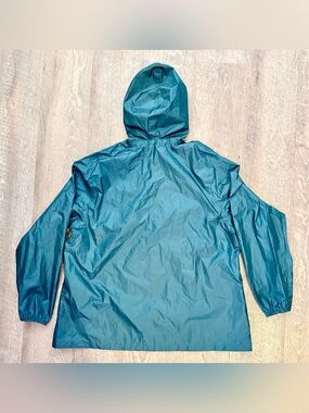 Quechua Blue Hooded Half-Zip Windbreaker Jacket Zipped Pockets XL